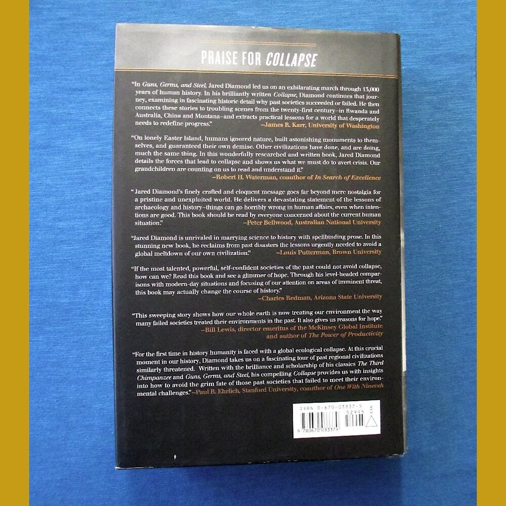 Book - Collapse: How Societies Choose to Fail or Succeed, by Jared Diamond - Picture 15 of 15